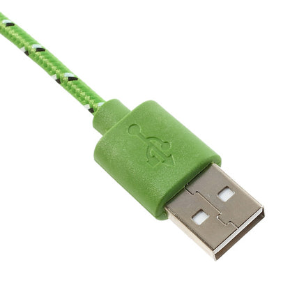 Green 2M Nylon Woven MicroUSB V8 Data Charge Cable for Samsung HTC LG Nokia Sony etc