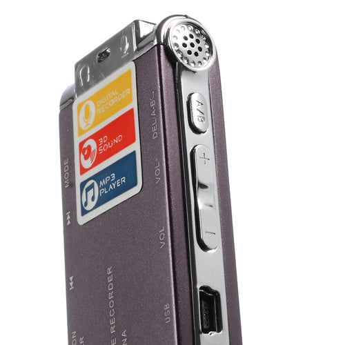 SK-012 Portable Rechargeable 8GB Digital Voice Recorder MP3 Player Support U-disk