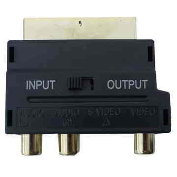 A/V to 20 PIN Male Scart Adapter + S Video