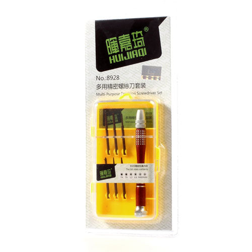 HuiJiaQi 8928 6-in-1 Multi-Purpose High Precision Screwdriver Tool Set for iPhone Tablet PC