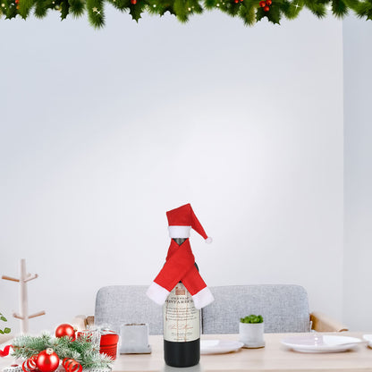 Christmas Wine Bottle Cover X'mas Champagne Gift Wrap Clothes Christmas Party Decoration