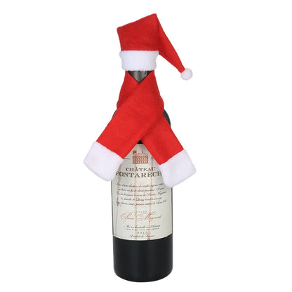 Christmas Wine Bottle Cover X'mas Champagne Gift Wrap Clothes Christmas Party Decoration