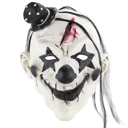 Full Head Creepy Clown Mask Made of Latex for Horror Effect