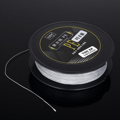 100M Fishing Line Strong Abrasion 4 Strands Braided PE Fishing Line Wire Fishing Accessory