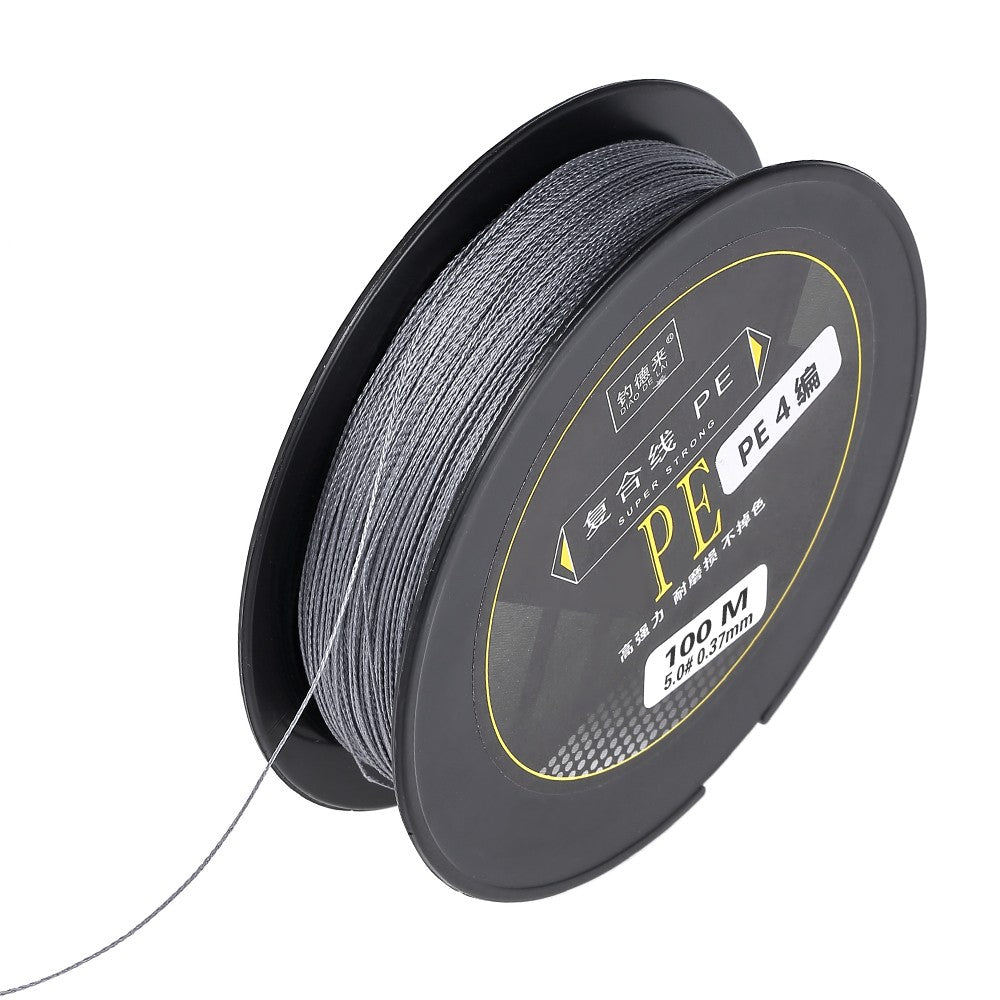 100M Fishing Line Strong Abrasion 4 Strands Braided PE Fishing Line Wire Fishing Accessory