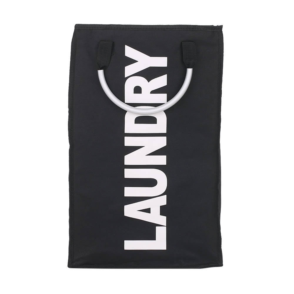 Practical Foldable Laundry Bag Washing Dirty Clothes Laundry Basket Durable Storage Bag with Alloy Handle