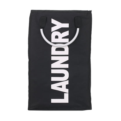 Practical Foldable Laundry Bag Washing Dirty Clothes Laundry Basket Durable Storage Bag with Alloy Handle