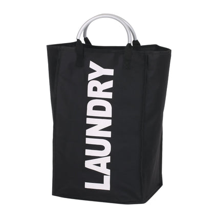 Practical Foldable Laundry Bag Washing Dirty Clothes Laundry Basket Durable Storage Bag with Alloy Handle