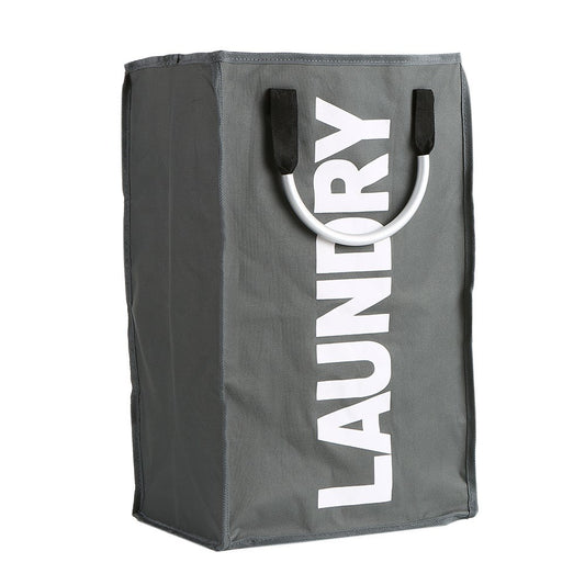 Practical Foldable Laundry Bag Washing Dirty Clothes Laundry Basket Durable Storage Bag with Alloy Handle