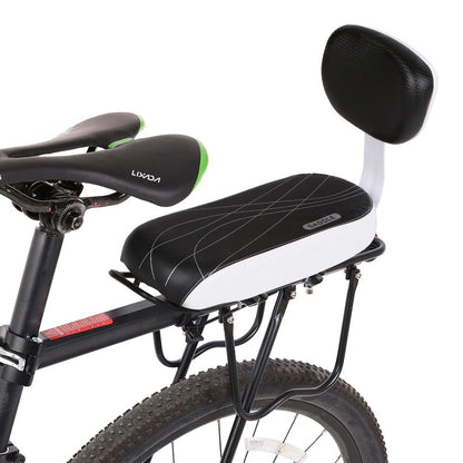 Bicycle Back Seat Bike PU Leather Soft Cushion Rear Rack Seat Children Seat with Back Rest