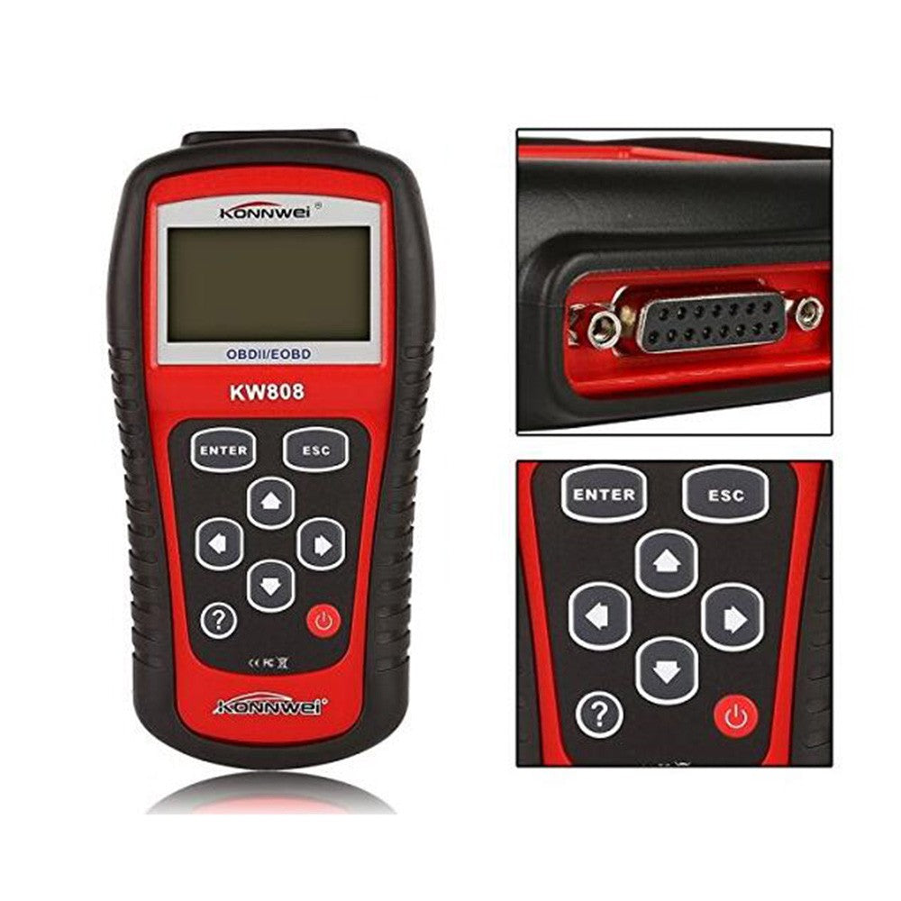 KONNWEI KW808 OBDII EOBD Car Code Reader Tester Diagnostic Scanner