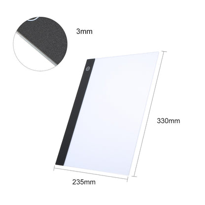 LED Graphic Tablet Writing Painting Light Box Tracing Drawing Board A4 Copy Table 235x330mm [CE Certified]