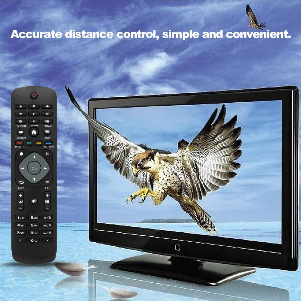 Universal TV Remote Control Wireless Smart Controller for PHILIPS LCD TV Smart Digital HDTV - Black