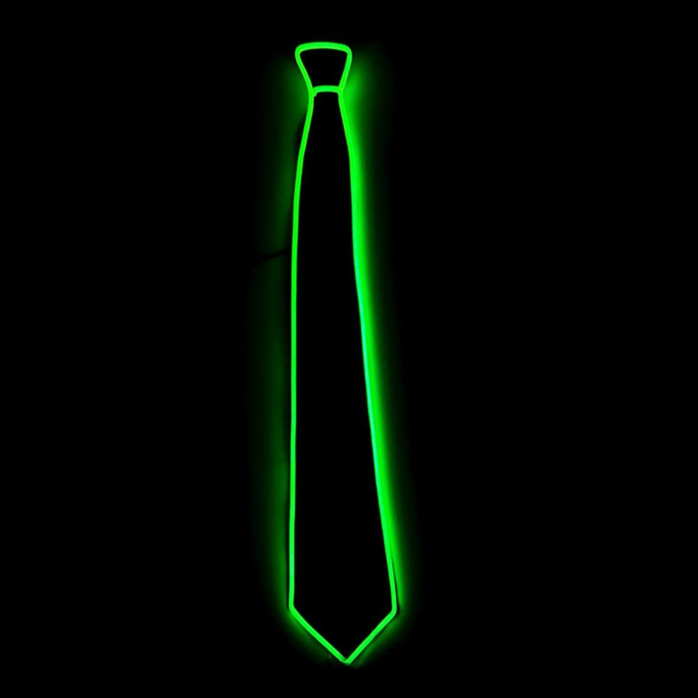 Wire Tie Flashing Cosplay LED Tie Costume Necktie Glowing DJ Bar Dance Carnival Party Masks Cool Props