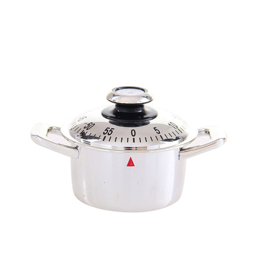 Stainless Steel Kitchen 60 Minutes Timer Clock Teapot Clockwork Cooking