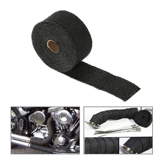 0.5/1/3/5m Fiberglass Motorcycle Car Heat Insulated Exhaust Wrap  Roll Turbo Intake Heat Shield Tape