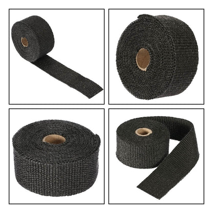 0.5/1/3/5m Fiberglass Motorcycle Car Heat Insulated Exhaust Wrap  Roll Turbo Intake Heat Shield Tape