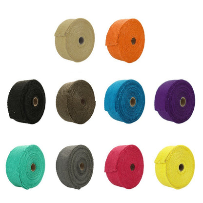 0.5/1/3/5m Fiberglass Motorcycle Car Heat Insulated Exhaust Wrap  Roll Turbo Intake Heat Shield Tape