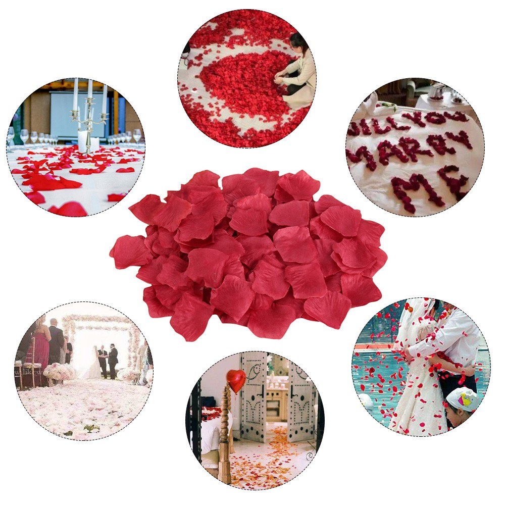 Non-real Flower Petals Silk Rose Artificial Petals for Wedding Party Decorations