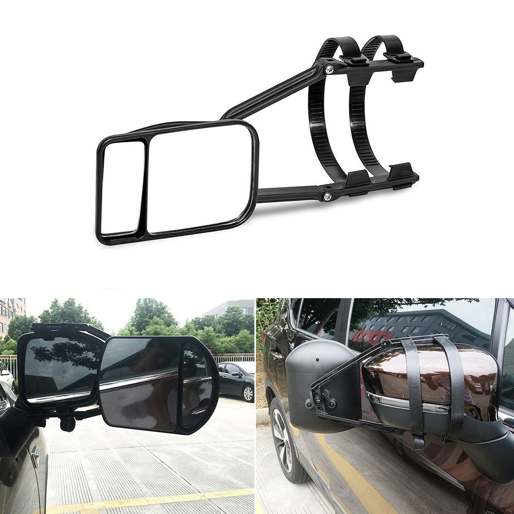 Trailer Towing Dual Mirror Universal Clip-on Trailer Wing Mirror Extension Towing Mirror Glass