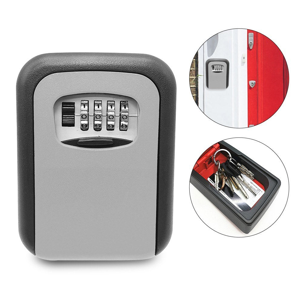 4-Digit Combination Lock Box Key Storage Lock Box Key Safe Box Security Key Holder