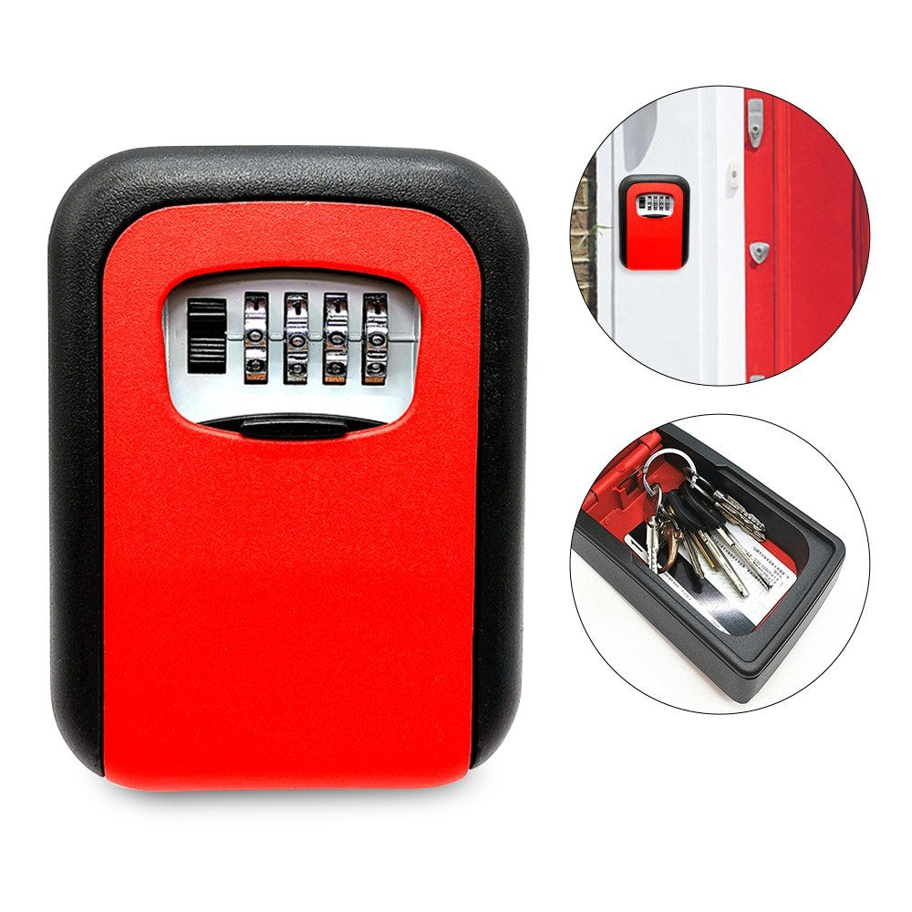 4-Digit Combination Lock Box Key Storage Lock Box Key Safe Box Security Key Holder