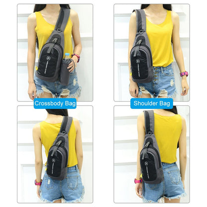 Men Women Chest Crossbody Bag Sling Backpack Travel Sports Gym Daypack Shoulder Bag