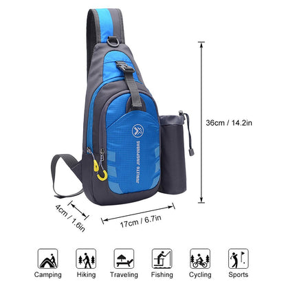 Men Women Chest Crossbody Bag Sling Backpack Travel Sports Gym Daypack Shoulder Bag