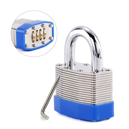 4-Digit Bottom Resettable Combination Padlock Anti-Theft Security Padlock for School Gym Storage Gate Cabinet