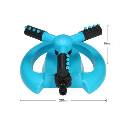 360Â° Rotating Automatic Lawn Watering Garden Sprinkler 3-Arm Sprayers Adjustable Irrigation System