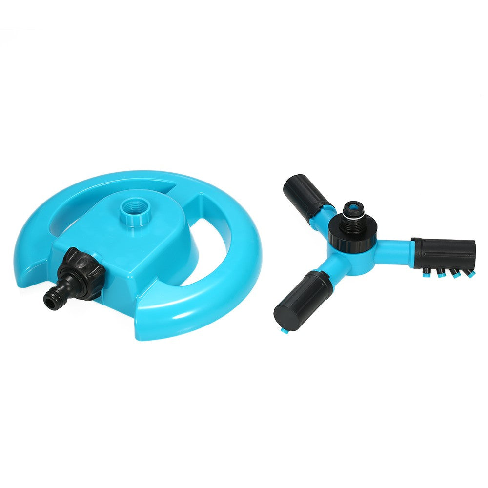 360Â° Rotating Automatic Lawn Watering Garden Sprinkler 3-Arm Sprayers Adjustable Irrigation System