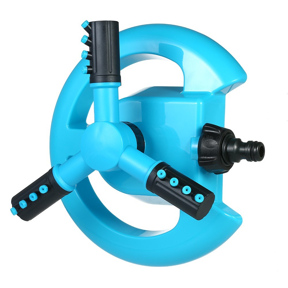 360Â° Rotating Automatic Lawn Watering Garden Sprinkler 3-Arm Sprayers Adjustable Irrigation System