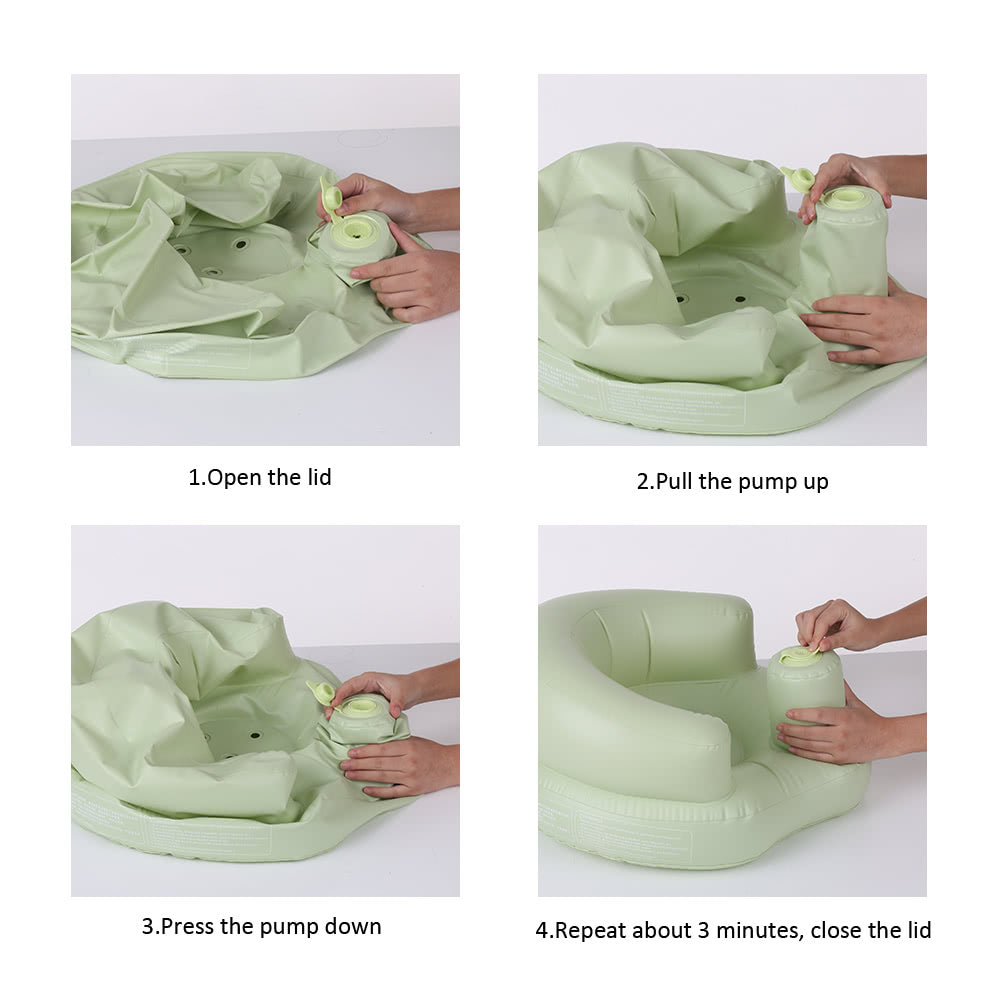 Baby Inflatable Seat Portable Summer Toddler Beach Chair Infant Support PVC Sofa for 5-24 Months Toddlers