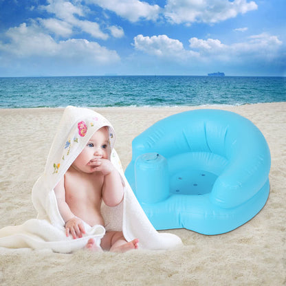 Baby Inflatable Seat Portable Summer Toddler Beach Chair Infant Support PVC Sofa for 5-24 Months Toddlers