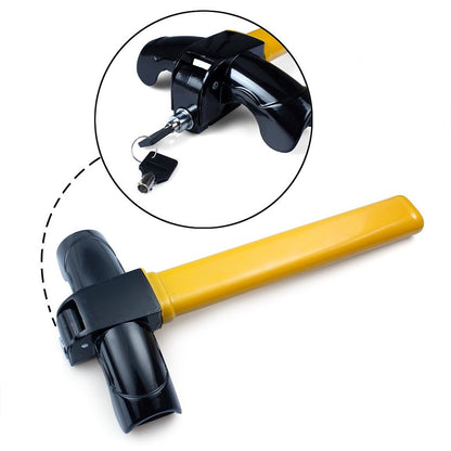 Portable Universal Anti-Theft Car Auto Security Rotary Steering Wheel Lock Cross-Key Design Key