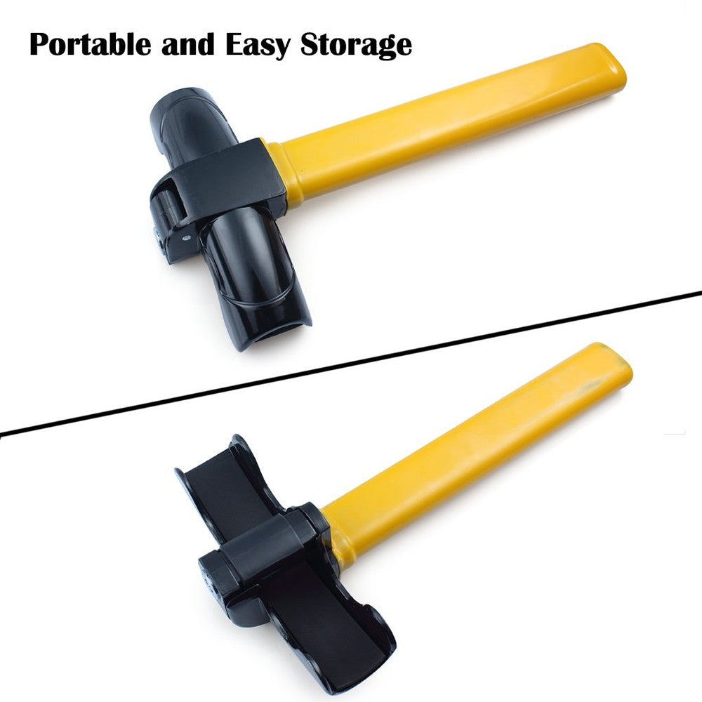 Portable Universal Anti-Theft Car Auto Security Rotary Steering Wheel Lock Cross-Key Design Key