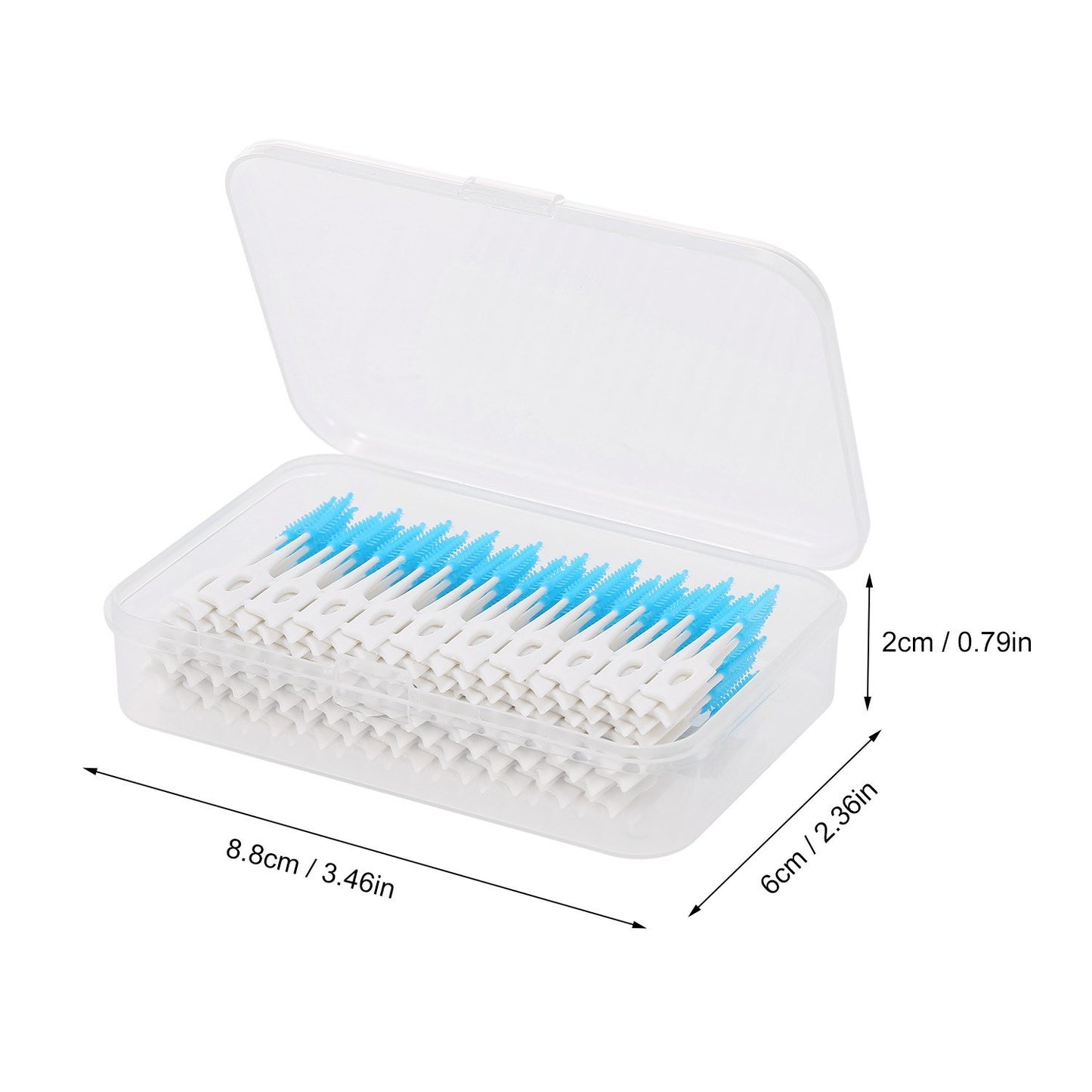 160Pcs/Set Soft Silicone Toothpick Double-ended Tooth Picks Dental Floss Interdental Brush Portable Teeth Stick Dental Hygiene Tools