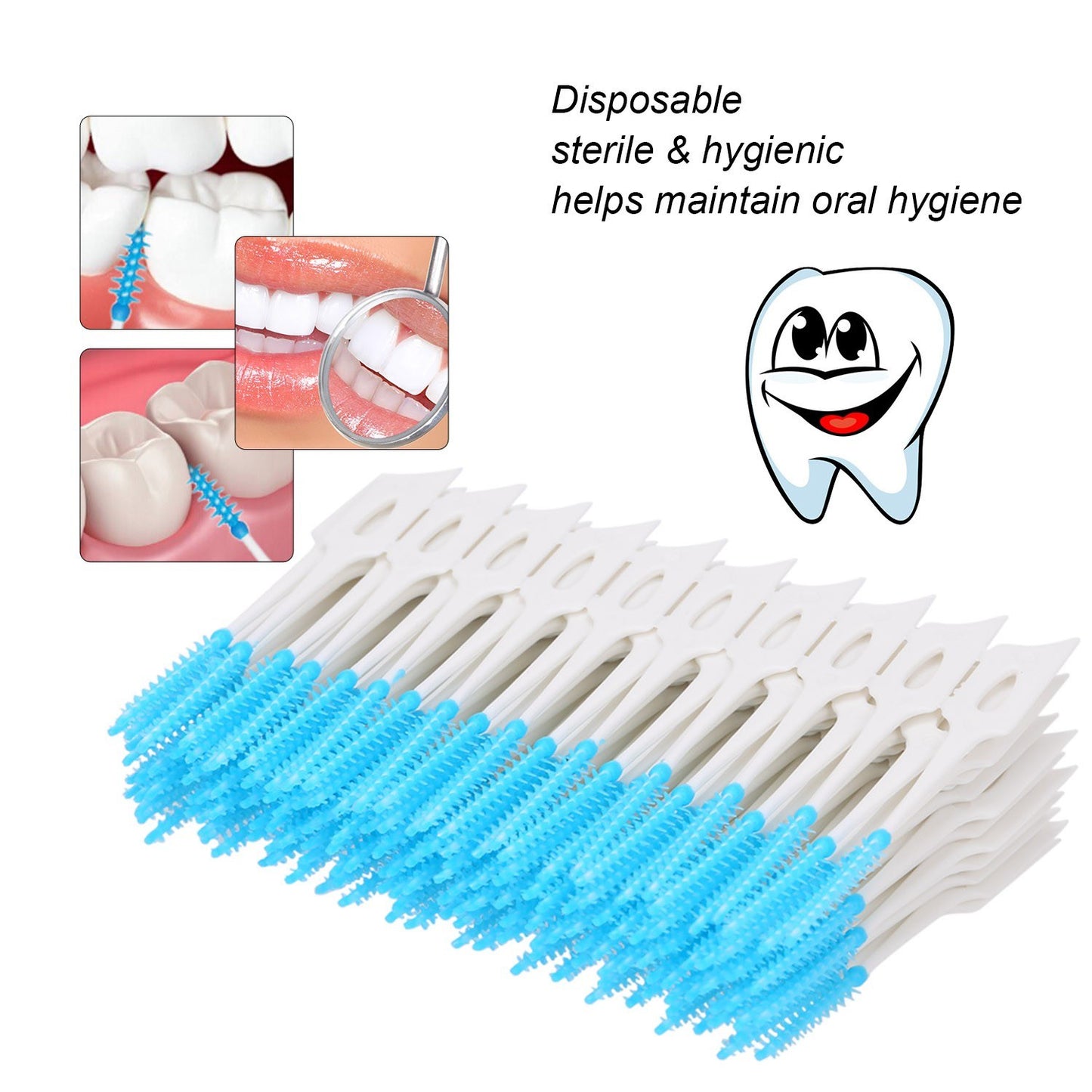 160Pcs/Set Soft Silicone Toothpick Double-ended Tooth Picks Dental Floss Interdental Brush Portable Teeth Stick Dental Hygiene Tools