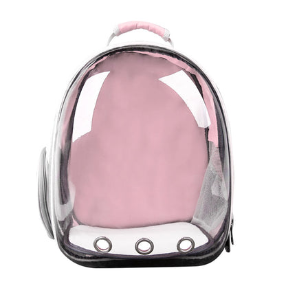 Pet Transparent Backpack Carrier Dog Cat Breathable Outdoor Travel Carrying Bag