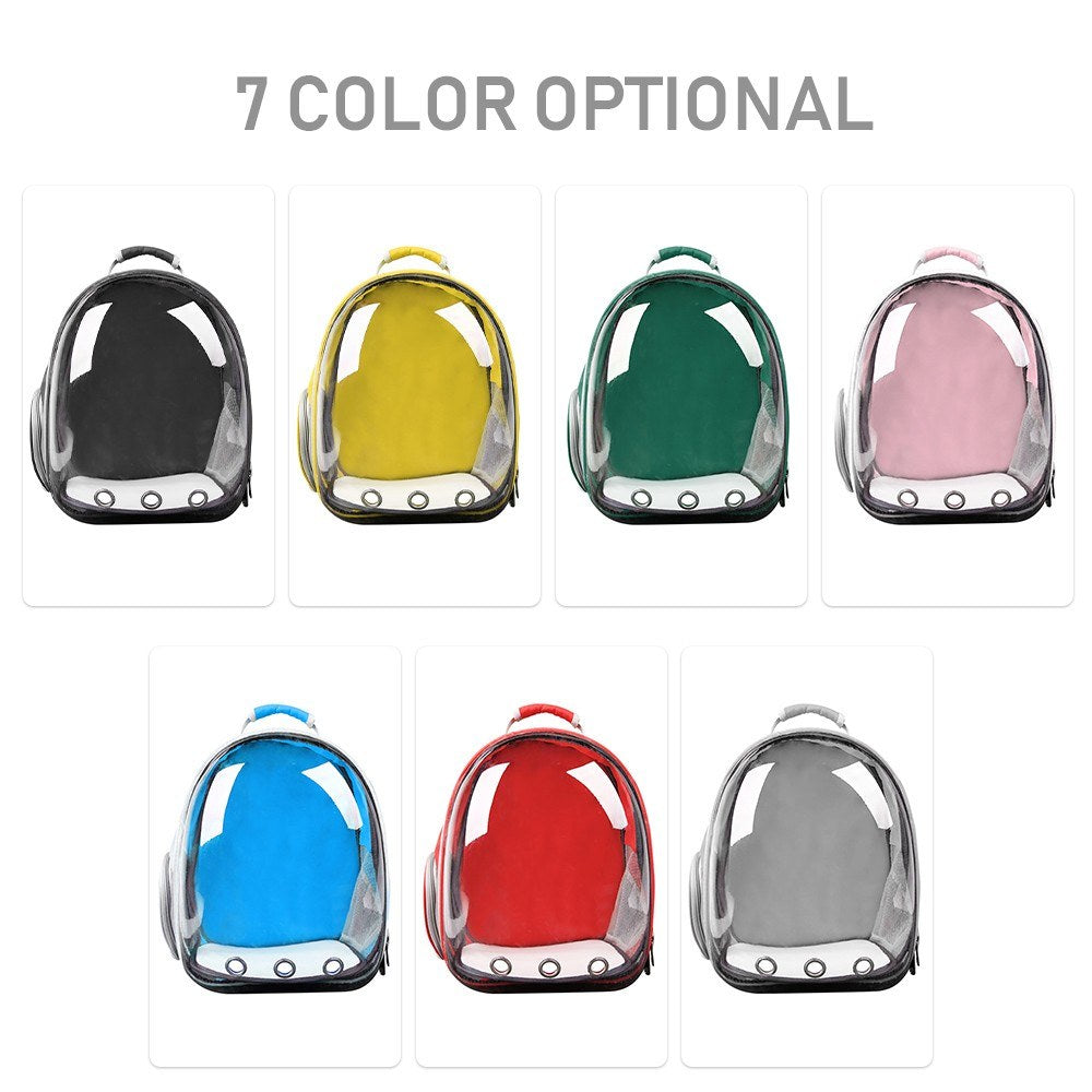 Pet Transparent Backpack Carrier Dog Cat Breathable Outdoor Travel Carrying Bag