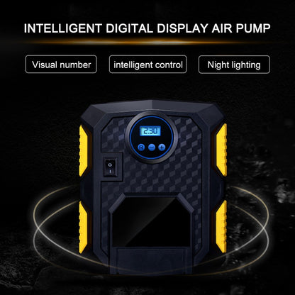 Portable Air Compressor Digital Display Car Tire Inflator Electric Auto Pump with Lightning Function