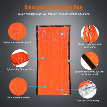 Portable Outdoor Emergency Sleeping Bag Thermal PE Survival Bag for Camping Travel Hiking