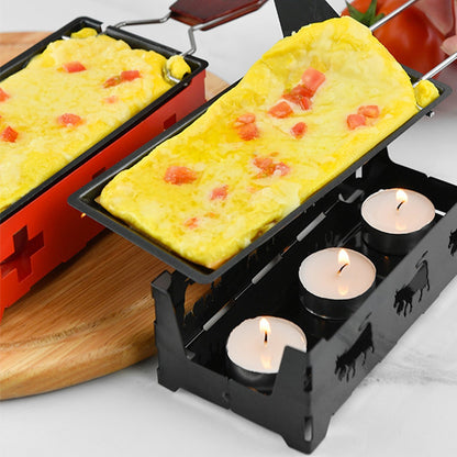 Non-Stick Raclette Grill Set Cheese Melter Pan with Spatula Kitchen Gadgets