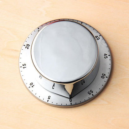 60MIN Stainless Steel Countdown Mechanical Magnetic Timer Quiet Counting For Cooking Baking Washing etc.