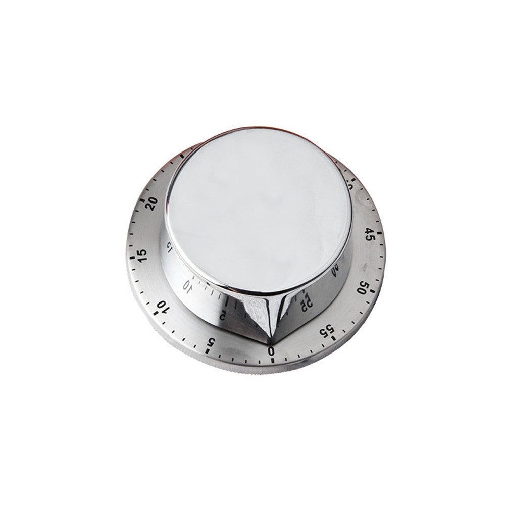 60MIN Stainless Steel Countdown Mechanical Magnetic Timer Quiet Counting For Cooking Baking Washing etc.