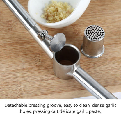 304 Stainless Steel Garlic Press Lengthened Garlic Squeezer Garlic Peeler Garlic Clamp Garlic Masher Household