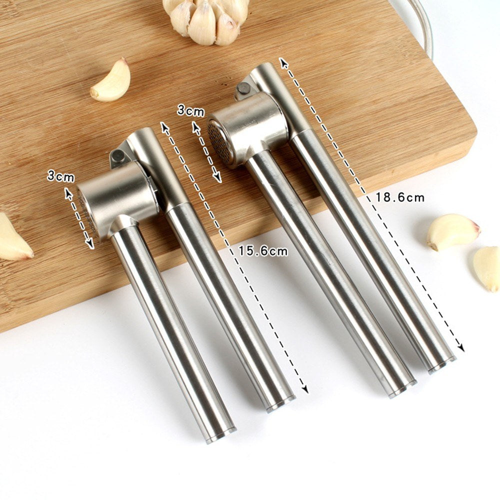 304 Stainless Steel Garlic Press Lengthened Garlic Squeezer Garlic Peeler Garlic Clamp Garlic Masher Household