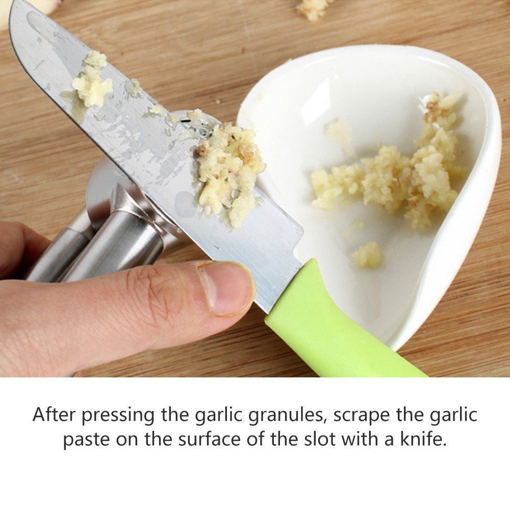 304 Stainless Steel Garlic Press Lengthened Garlic Squeezer Garlic Peeler Garlic Clamp Garlic Masher Household