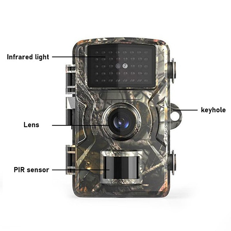 12MP 1080P Wildlife Hunting Trail and Game Camera with TF Card Motion Activated Security Camera IP66 Waterproof Outdoor Infrared Night Vision Hunting Scouting Camera