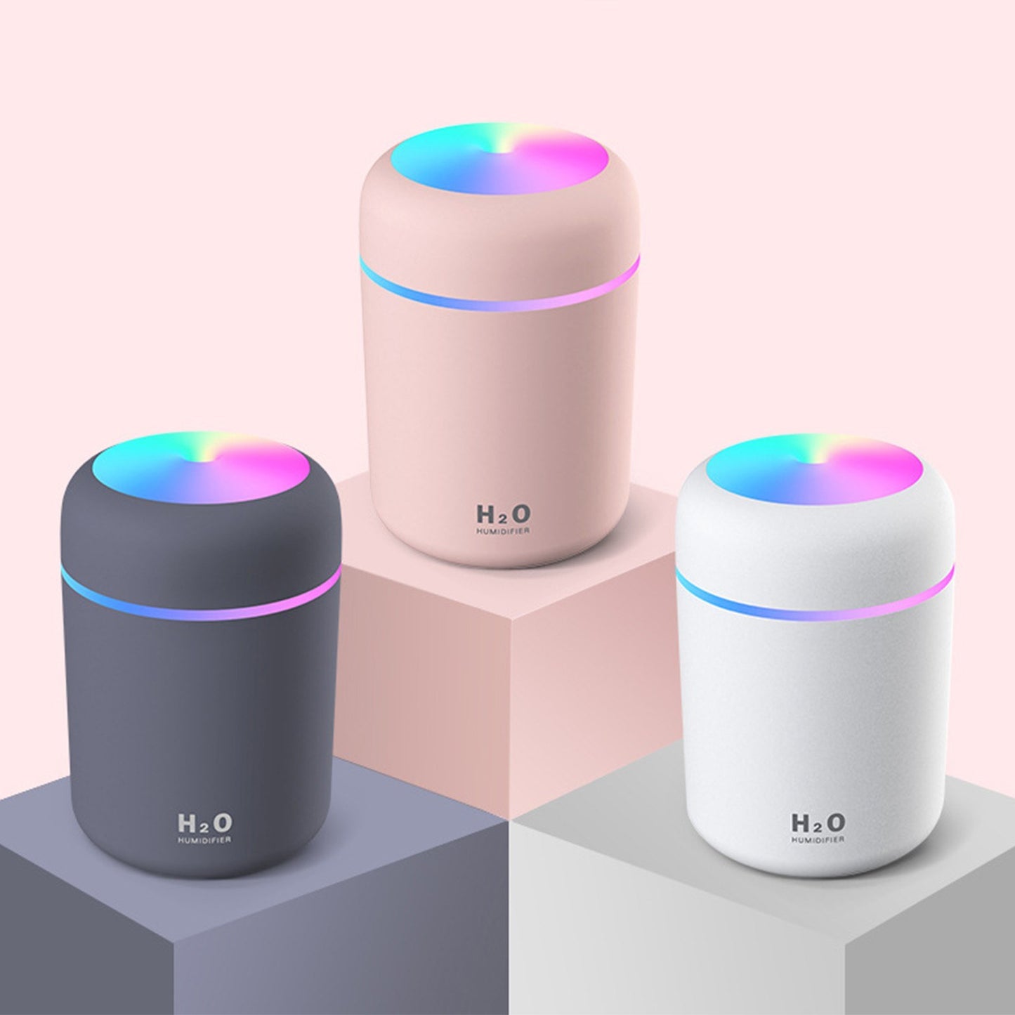 300mL Car Mist Humidifier Diffuser Portable Colorful Night Light Quiet Auto-Shut Off 2 Mist Modes Humidifier Essential Oil Diffuser